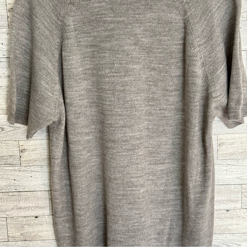 Hampshire Studio Size-Large  VINTAGE Acrylic Sweater Short‎ Sleeve Gray/Silver - Picture 9 of 14